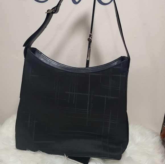 Like New condition Ferragamo Shoulder Bag Black Nylon - Picture 7 of 14